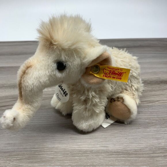 Steiff Clippy Wooly Mammoth Baby Plush Stuffed Animal Toy Mammut